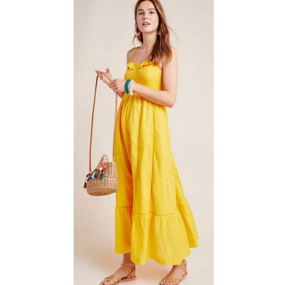 MAEVE Arcadia in Marigolds Yellow Maxi Dress